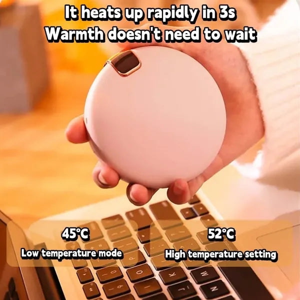 Rechargeable hand warmer 3 in 1 with power bank & mirror