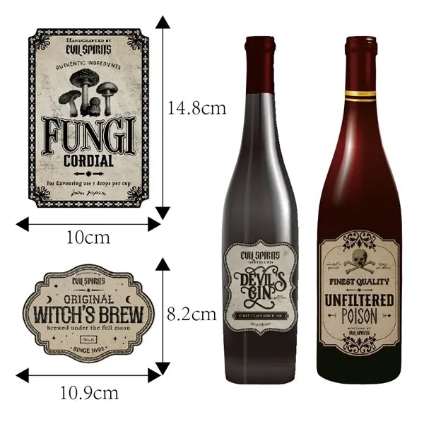 Self Adhesive Sticker for Wine Bottles & Drink Cups