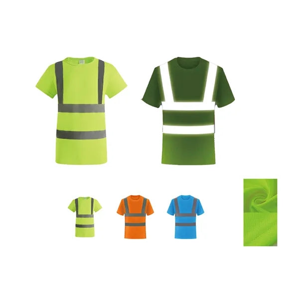 Double Band Reflective Tape Safety T-Shirt