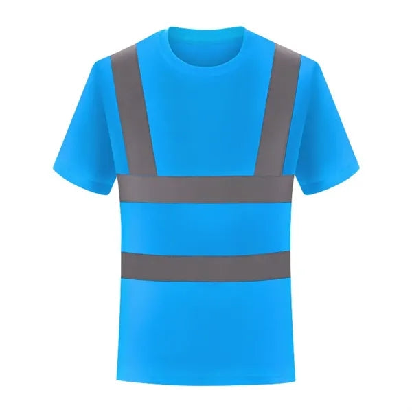 Double Band Reflective Tape Safety T-Shirt
