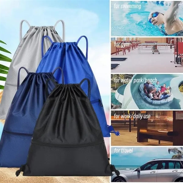 Waterproof drawstring fitness bag