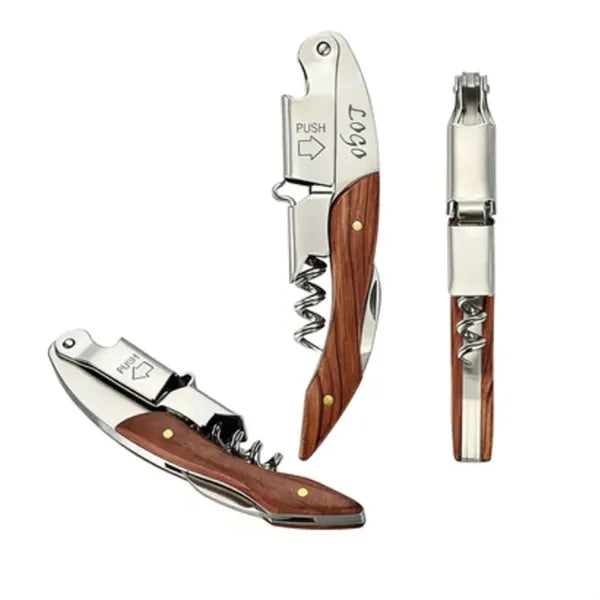 Wood Wine Bottle Corkscrew Opener