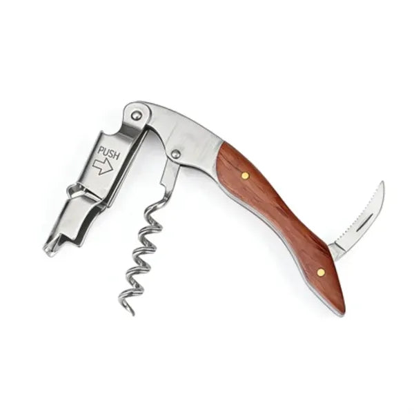 Wood Wine Bottle Corkscrew Opener