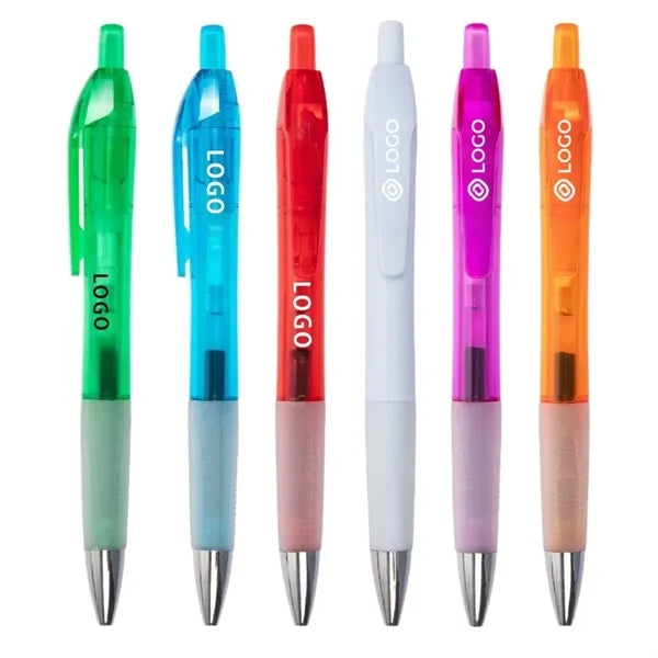 Retractable Translucent ABS Plastic Ballpoint Pen