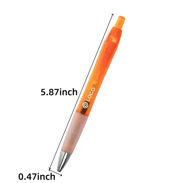 Retractable Translucent ABS Plastic Ballpoint Pen