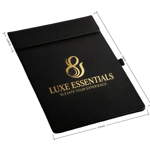 A4 Leather Conference Clipboard with Pen Holder