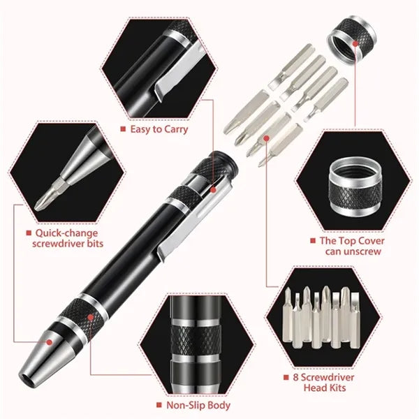 8 in 1 Magnetic Pocket Screwdriver