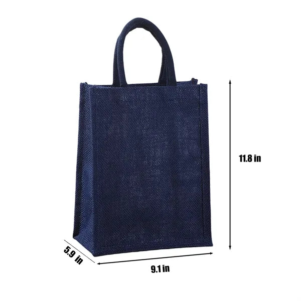 Linen souvenir shopping tote bag