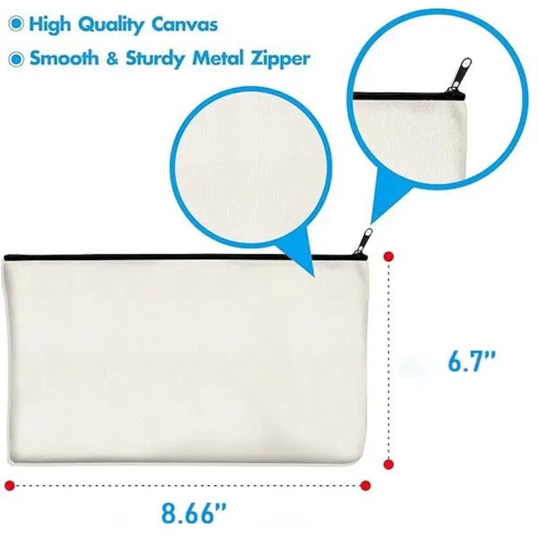 Cotton Zipper Pouches Case