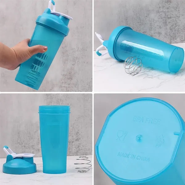 20oz Shaker Bottle with Wire Whisk Ball