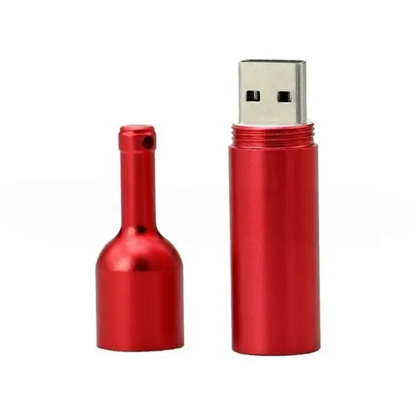 4GB Wine Bottle USB Flash Drive with Keychain