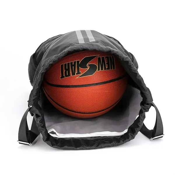 Drawstring Backpack with Shoe Compartment