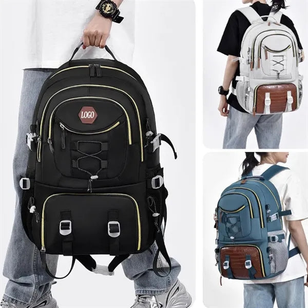 Large capacity hiking backpack with independent shoe cabinet