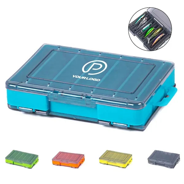 Outdoor fishing tackle box double-sided 12 dividers