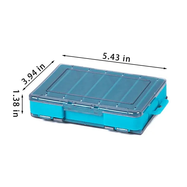 Outdoor fishing tackle box double-sided 12 dividers