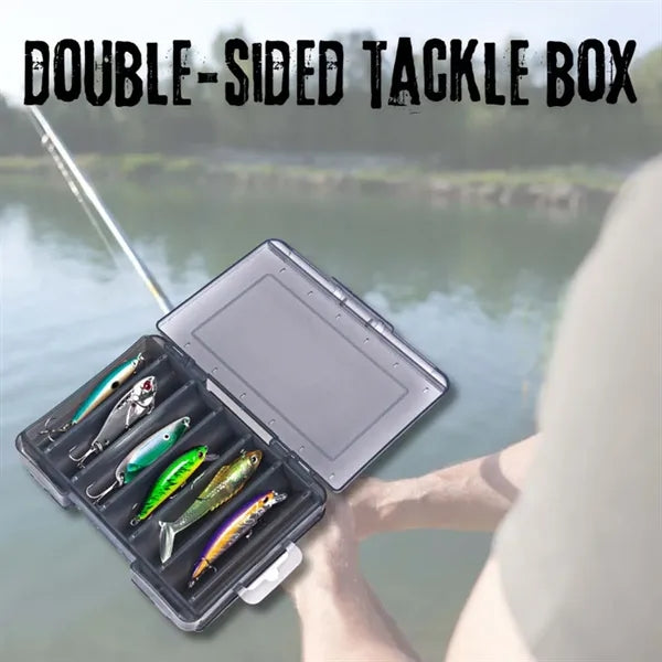 Outdoor fishing tackle box double-sided 12 dividers