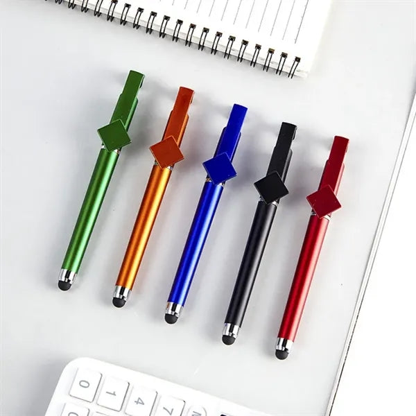 Multi-Functional ABS Phone Stand Stylus Ballpoint Pen