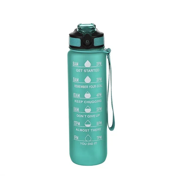 32oz Sports Water Bottle with Time Marker and Leak