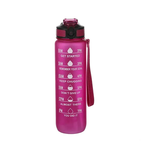 32oz Sports Water Bottle with Time Marker and Leak