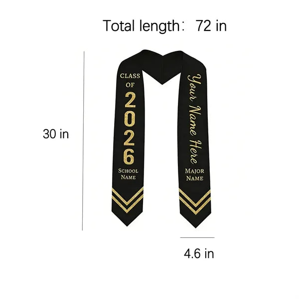 Graduation Honor Stoles Students Adults Unisex 53" 60" 72"