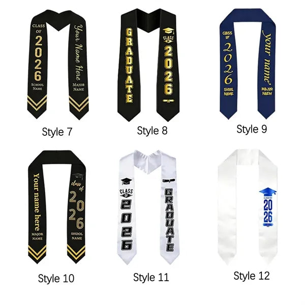 Graduation Honor Stoles Students Adults Unisex 53" 60" 72"