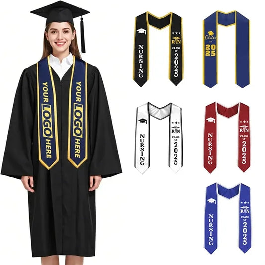 Graduation Stole Trimmed Honor Sash 60/72 Inch Adult