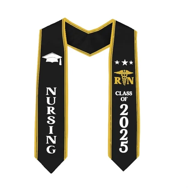 Graduation Stole Trimmed Honor Sash 60/72 Inch Adult