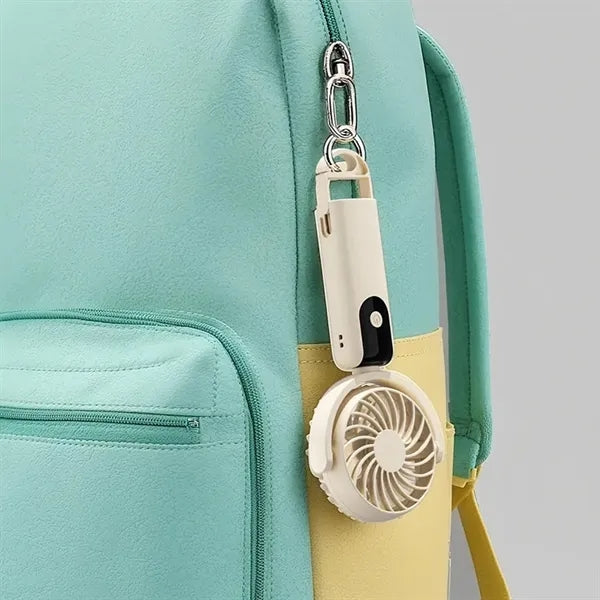 Portable Handheld Fan with Carabiner Clip