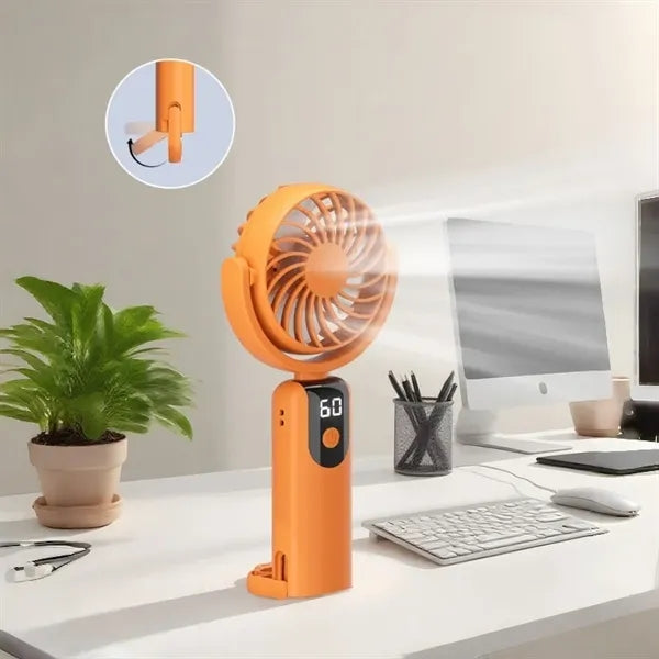 Portable Handheld Fan with Carabiner Clip