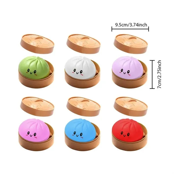 Glitter Dumpling Fidget Toy with Steamer Box