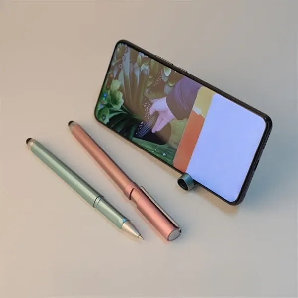 Triangular Painted ABS Phone Stand Stylus Pen