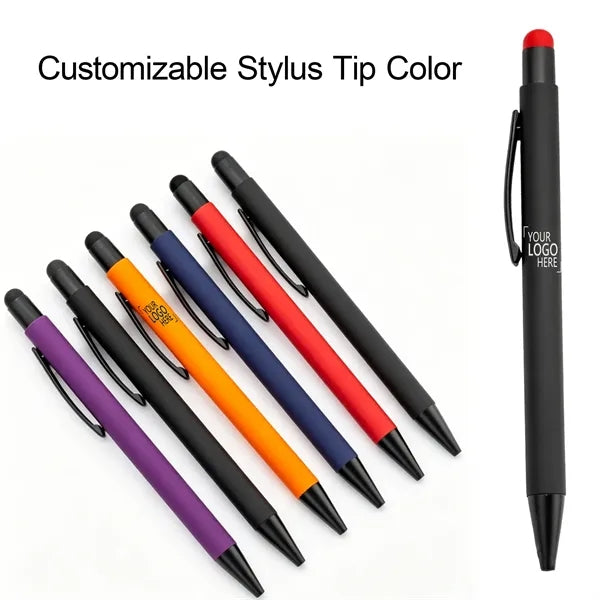 Aluminum Rubberized Matte Office Stylus Pen