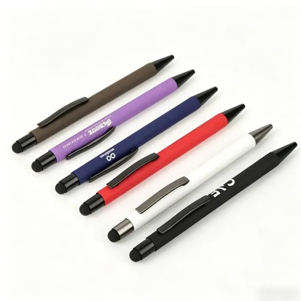 Aluminum Rubberized Matte Office Stylus Pen