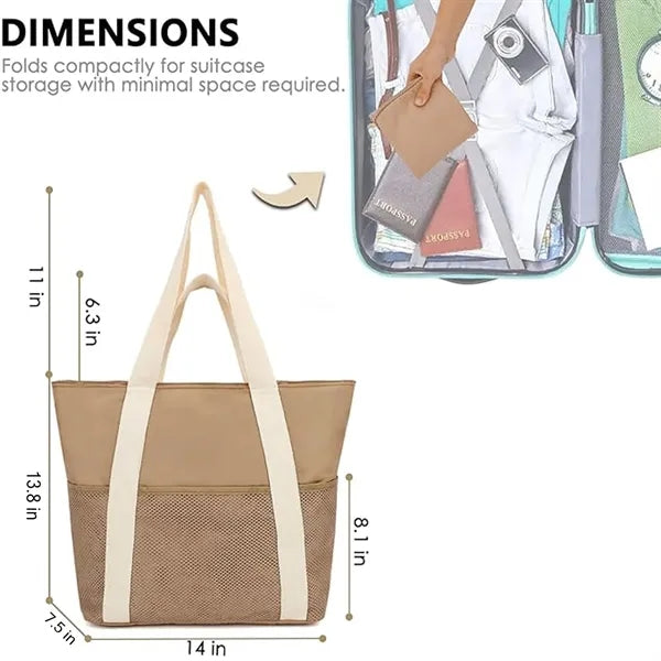 Waterproof and sandproof travel beach bag