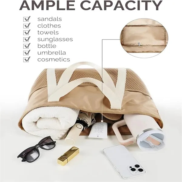 Waterproof and sandproof travel beach bag