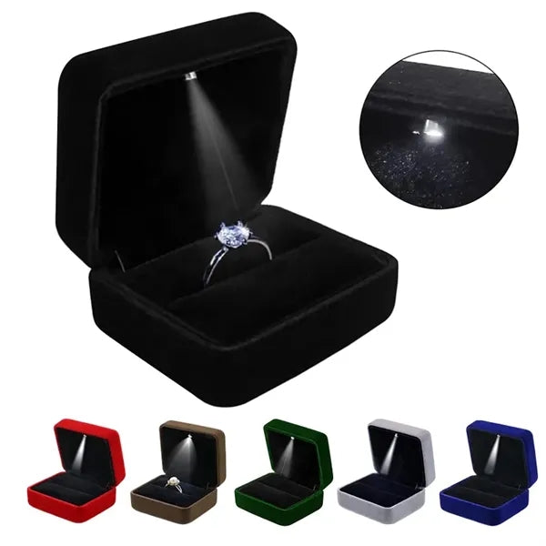 Velvet Ring Box with LED Light