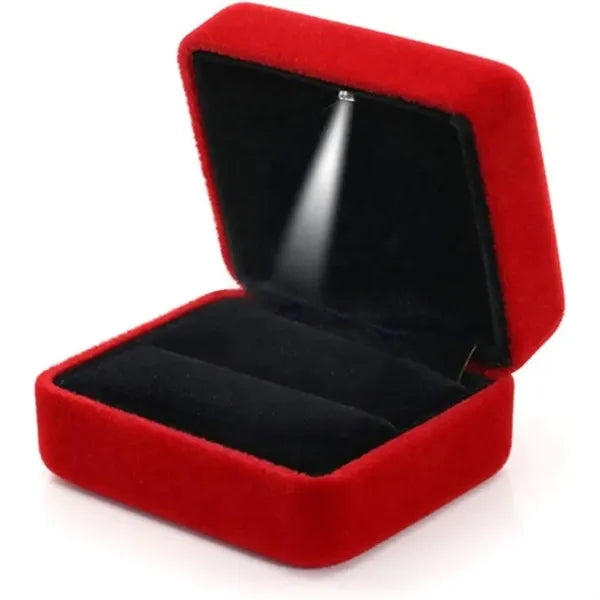 Velvet Ring Box with LED Light
