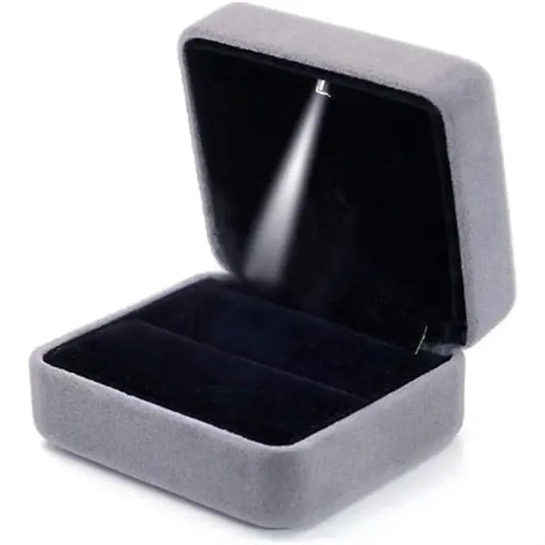 Velvet Ring Box with LED Light