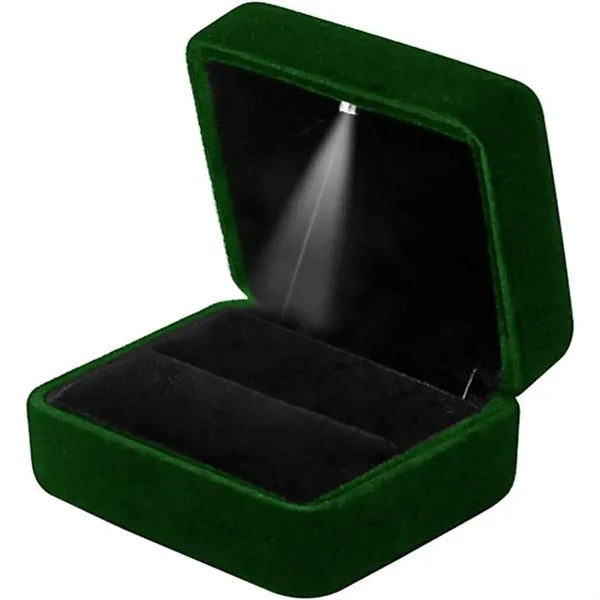 Velvet Ring Box with LED Light