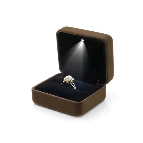 Velvet Ring Box with LED Light