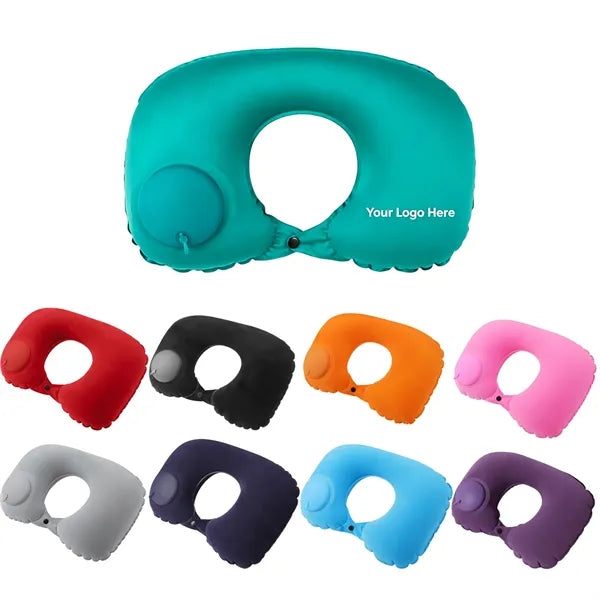 Flocked Inflatable U-Shaped Pillow
