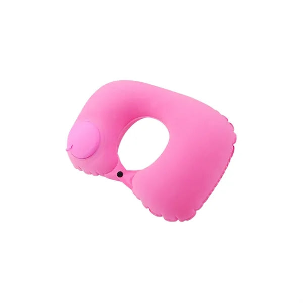 Flocked Inflatable U-Shaped Pillow