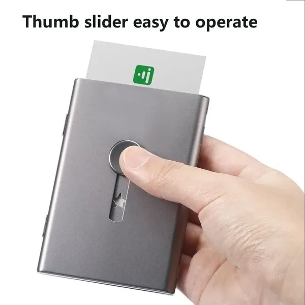Business Card Holder Thumb Drive Stainless Portable Slide