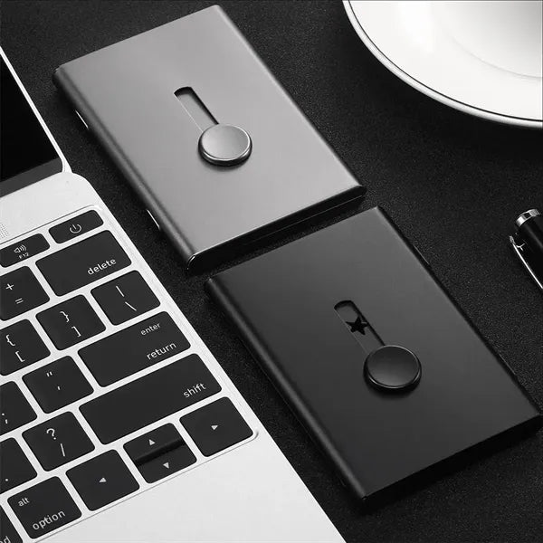 Business Card Holder Thumb Drive Stainless Portable Slide