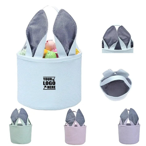 Seersucker bunny ear bag