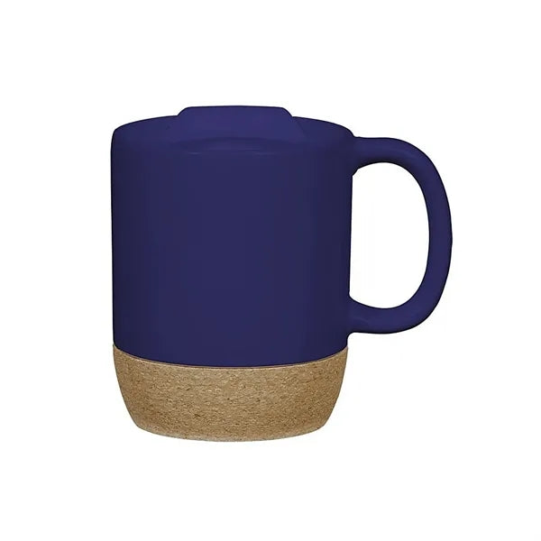 13.5oz Ceramic Mug with Cork Base and Lid