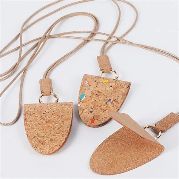Eco-friendly magnetic cork neck lanyard eyeglass holder