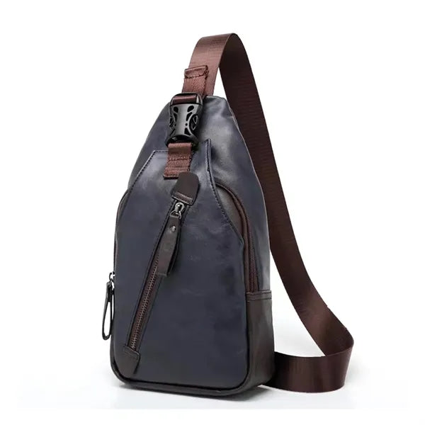 Vintage Faux Leather Crossbody Bag