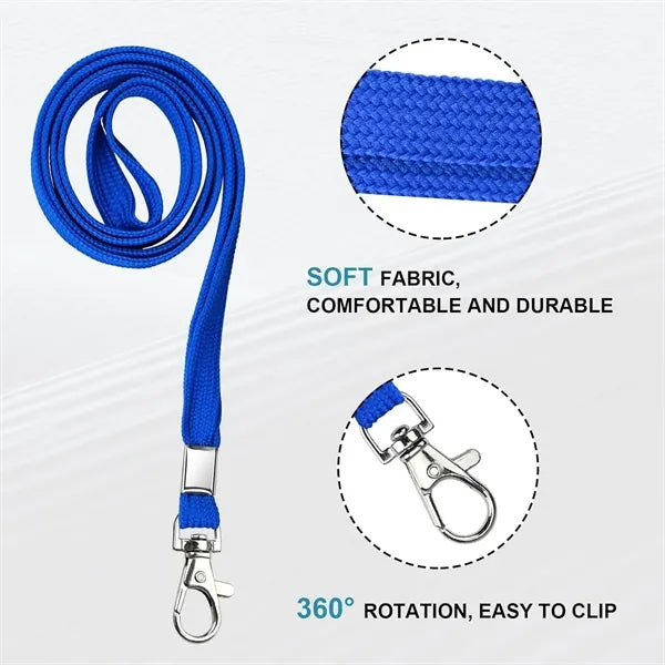 3/5" Flat Polyester Lanyard w/ Resealable Clear ID Holder
