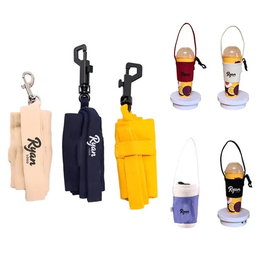 Canvas Foldable Drink Holder with Hook